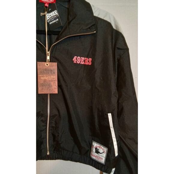 San Francisco 49ers Mitchell & Ness Full Zip Crop Nylon Jacket Women's Large - Picture 2 of 5